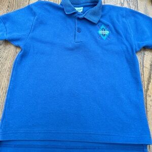 Vintage Oshkosh boys blue polo shirt made in USA